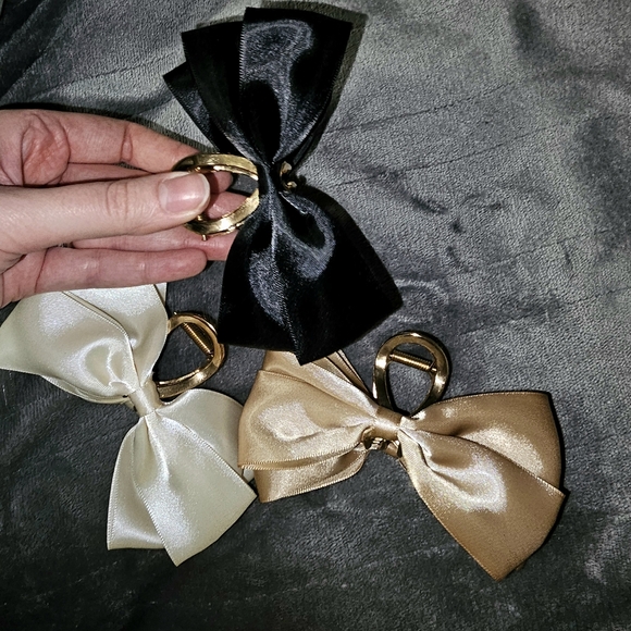 Set of 3 Big Bow Claw Clips - Picture 2 of 5